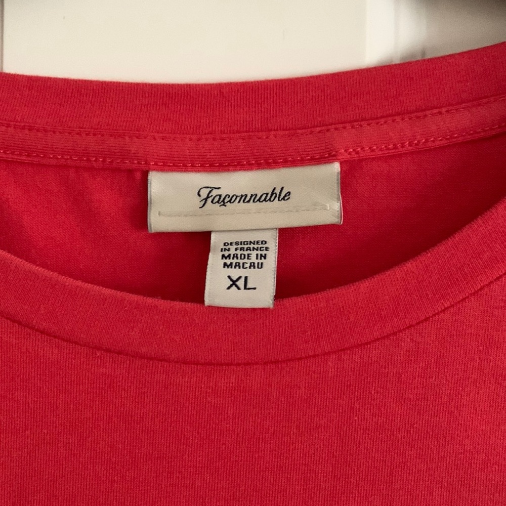 Faconnable burnt orange 3/4 L sleeve tee